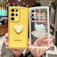 thumbnail image 4 of Compatible with Samsung Galaxy S22 Ultra Phone Case Women Cute 3D Love Heart Case Camera Lens Protection Soft Silicone Shockproof Clear Case for Galaxy S22 Ultra 5g 6.8 inch (Blue), 4 of 8