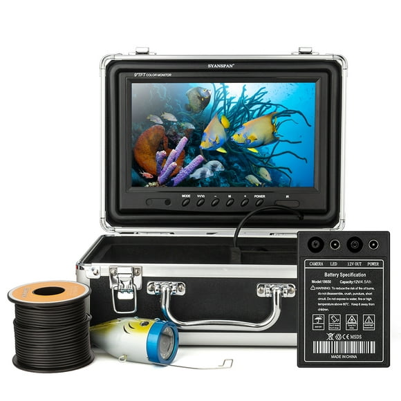 9 Pouces 1200TVL Caméra de Pêche Sous-Marine Fish Finder 12 Lampes à LED Infrarouge 15M / 30M / 50M pour la Pêche en Mer de Glace