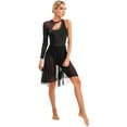 thumbnail image 2 of Sxiwei Costumes de Danse Lyrique pour Femmes Robe de Danse Moderne Contemporaine Noire G, 2 of 7