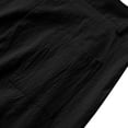 thumbnail image 6 of Nestiefly Men's Linen Dress Pants Lightweight Pleated Front Relaxed Fit Business Casual Slacks Trousers Summer Wedding Party Black XL, 6 of 9