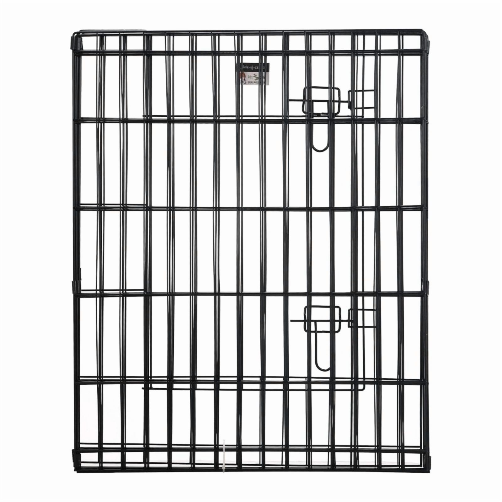 GODOHOME 30″Foldable Metal Playpen Eight Piece Fence Dog Cage, Black