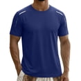 thumbnail image 3 of Akmaiox Men's Athletic Gym T-Shirts Cool To The Touch Ice Silk Lightweight Quick Dry Breathable Loose Fit Graphic Stripes for Summer Outdoor Tops S-5XL, 3 of 10