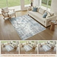 thumbnail image 4 of UERMEI Area Rugs for Living Room 10x12 Washable Rug Vintage Pattern Large Non-Slip Stain Resistant Soft Durable Floor Carpet for Bedroom, Dining Room, Home Office - Blue Gray, 4 of 7