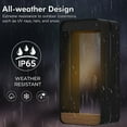 thumbnail image 4 of GRANDPATIO Outdoor Wall Lights Steel LED Solar Power Wall Sconce Shelf, Black, S-Rectangle, 4 of 6