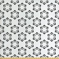 thumbnail image 1 of Abstract Fabric by the Yard, Simplistic Mosaic Art Inspired Geometric Triangular Flowers Pattern, Decorative Upholstery Fabric for Chairs & Home Accents, Charcoal Grey and White by Ambesonne, 1 of 4