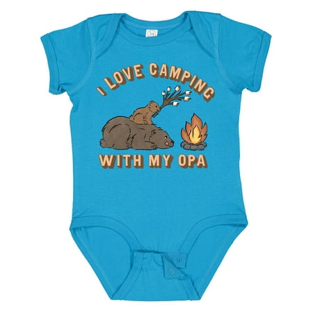 

Inktastic I Love Camping with My Opa Gift Baby Boy or Baby Girl Bodysuit