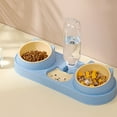 thumbnail image 5 of Double Dog Cat Bowls With Water Dispenser Tilted Cat Food Dishes For Indoor Pet, 5 of 5