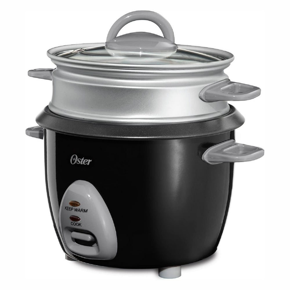Oster 6Cup (Cooked) Rice Cooker with Steam Tray Black