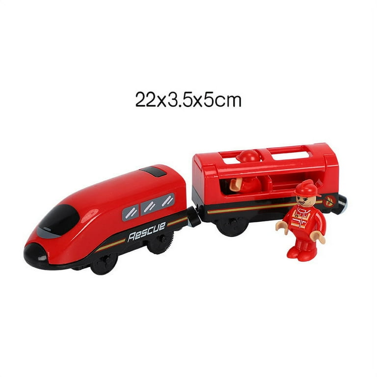 Electric Train Toys for Toddlers Railway Locomotive Compatible with Wooden Train Track Battery Operated Powerful Magnetic Motorized Rail Toys for Toddlers Red Walmart