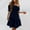 Navy, variant on ZZwxWA Summer Dresses for Women 2025 Midi Off Shoulder Puff Sleeve Dress Pleated Ruffle Elegant Dress Trendy Casual Sundress Tunic Midi Cocktail Party Dress
