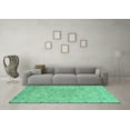 thumbnail image 3 of Ahgly Company Indoor Rectangle Abstract Turquoise Blue Modern Area Rugs, 8' x 10', 3 of 4