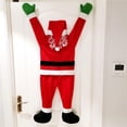 thumbnail image 3 of Inteprter 2021 franela Santa Claus decoración de pared de escalada decoración del hogar adornos colgantes de Navidad para puertas paredes y decoración Kits de decoración para fiestas Inteprter HA038509-00, 3 of 6