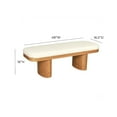 thumbnail image 2 of TOV Furniture Ollie White Boucle Wooden Bench, 2 of 6