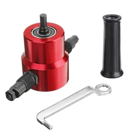 

jingyuKJ Metal Nibbler Metal Iron Sheet Cutter Drill Attachment Hand Tools w/Wrench