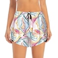 thumbnail image 4 of Lsque Abstract Marble Texture Printed Women's Running Shorts with Liner Pockets,Elastic Quick Dry Workout Athletic Gym Yoga Shorts,Womens High Waist Shorts-X-Large, 4 of 9