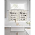 thumbnail image 2 of Half Window Curtain 36 Inches Long, Farmhouse Butterfly Window Treatment Curtain Drapes, Rustic Retro Wooden Striped Small Tier Curtains for Bathroom Over Sink, 27.5"x36", 2 Panels, 2 of 7