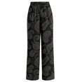 thumbnail image 5 of Pants for Women Pants with Stripe Side Stripe Zip Pocket Track Stretch Pant with Pocket Womens Soccer Outfit Athletic Yoga Pant Leggings Pattern Pangs Winter Trousers Women Active for Casual Black L, 5 of 5