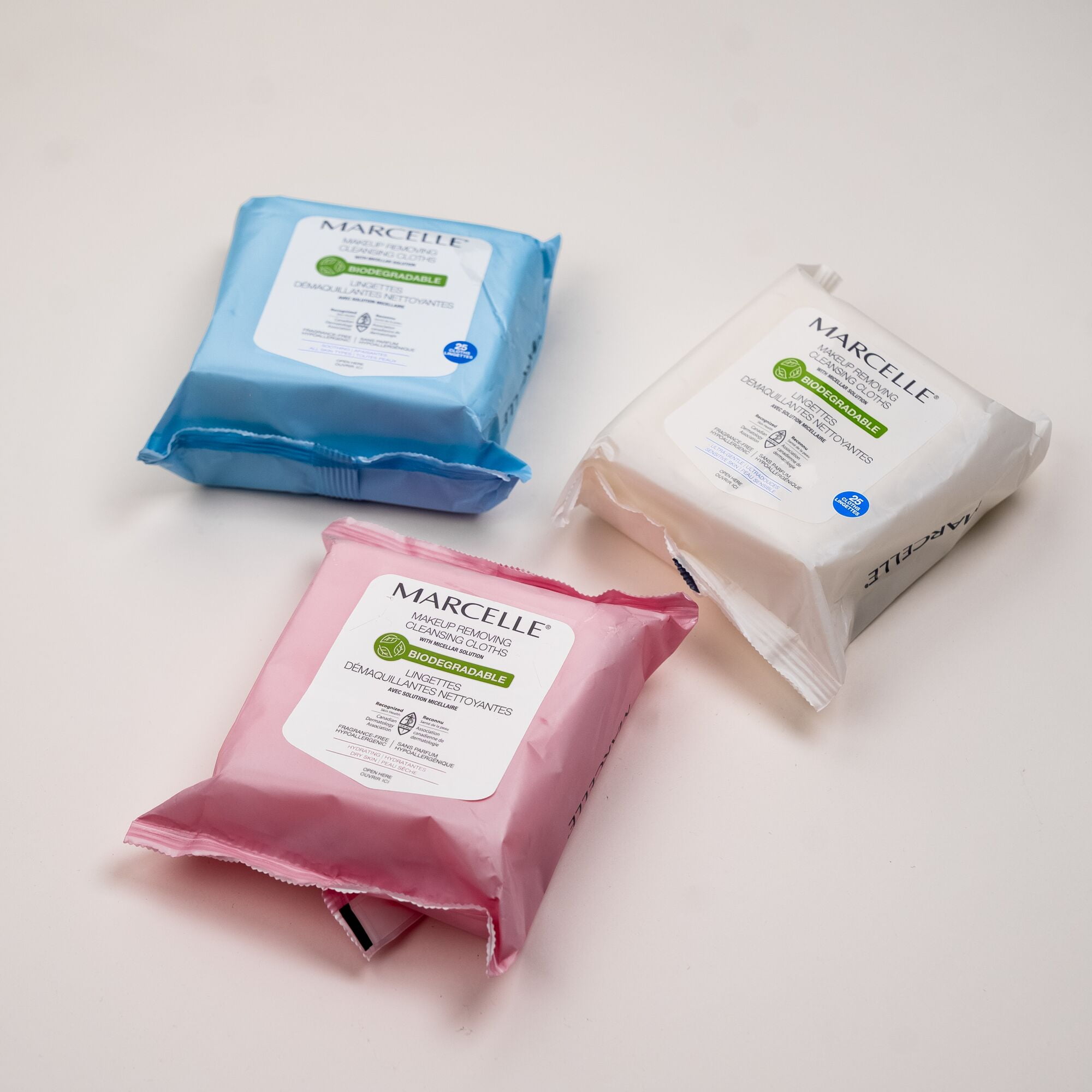 Marcelle Biodegradable and Recyclable Cleansing Cloths, 25 cloths, 40 ct