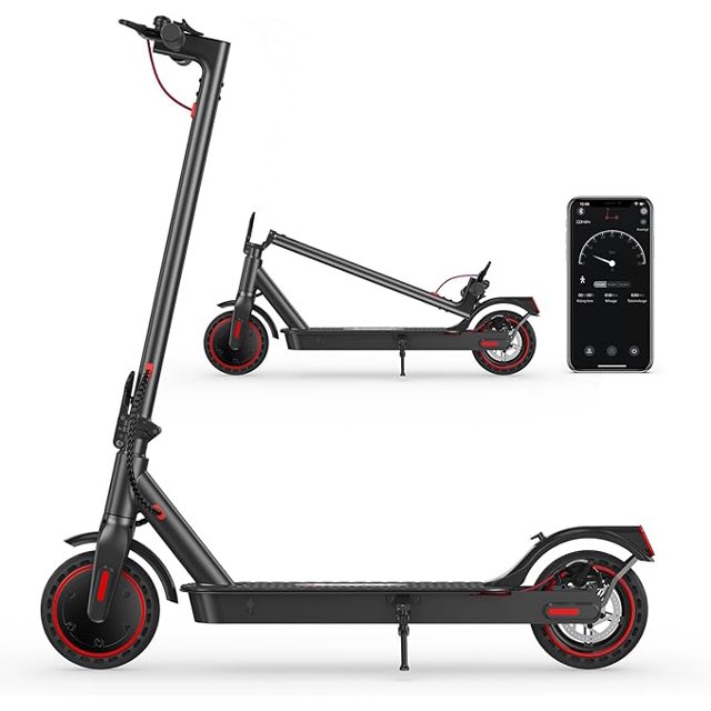 iScooter i9 eléctrico iScooter,con autonomía de 30 KM y velocidad máxima de 30 KM/H Scooter eléctrico, potente motor de 350 W, aplicación inteligente, doble freno, scooter eléctrico plegable
