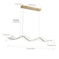 thumbnail image 3 of Modern Creative LED Pendant Light Gold Rustic Kitchen Island Chandelier Adjustable Light Fixture for Dining Room, 3 of 9