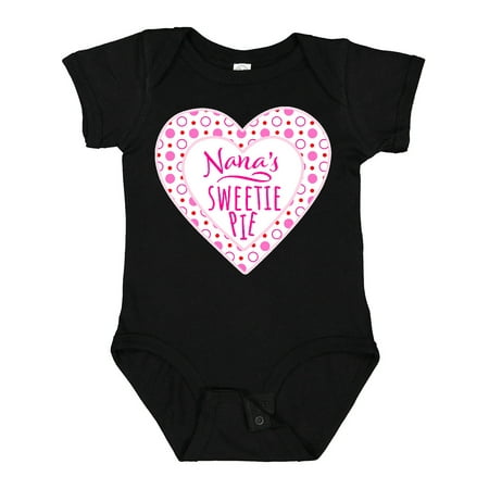 

Inktastic Nana s Sweetie Pie with Pink Hearts Gift Baby Boy or Baby Girl Bodysuit