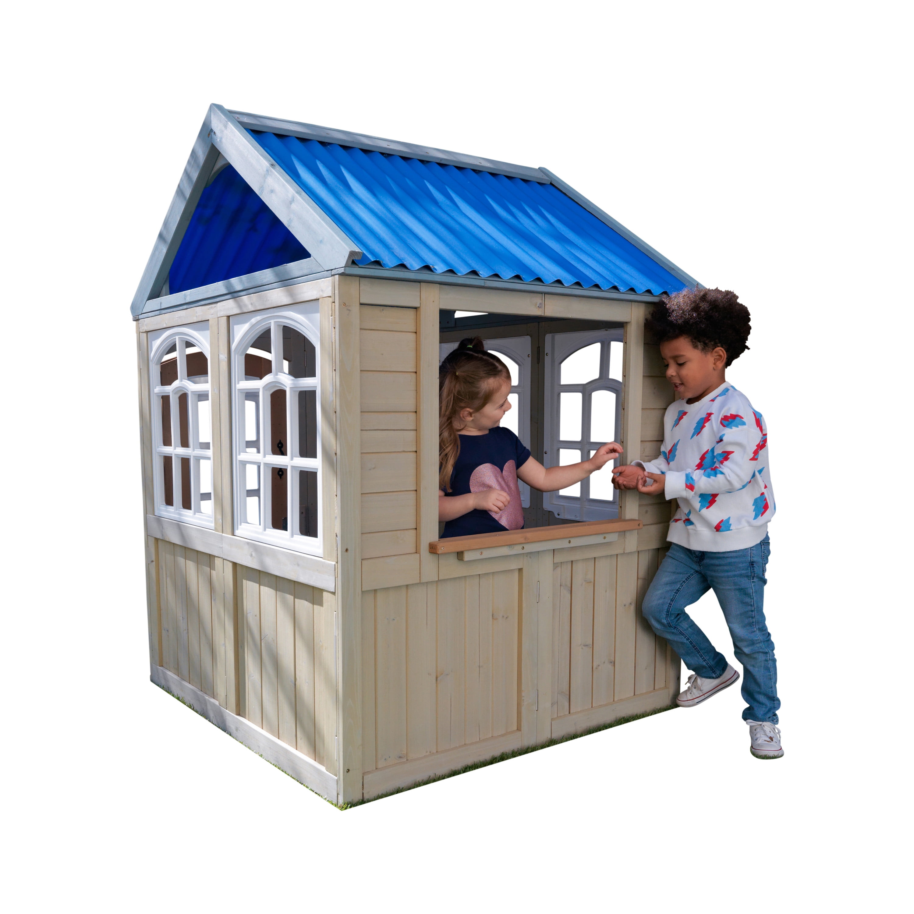 KidKraft Cooper Wooden Outdoor Playhouse with EZ Kraft Assembly™ & Magnetic Door