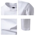 thumbnail image 4 of SOMOWI T-Shirts pour Hommes Mode Hiver Col Rond Couleur Unie Manches Longues Blanc Graphique Automne T-Shirts L, 4 of 4