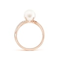 thumbnail image 2 of ANGARA Freshwater Cultured Pearl Infinity Ring in 14K Rose Gold for Women | June Birthstone, Birthday, Anniversary, Jewelry Gift for Women | Pearl Ring, 2 of 11