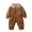 Brown, variant on Winter Romper For Toddler Lapel Long Sleeve Zip Button Jumpsuit Thermal Thick Comfy One Piece Oneise With Pockets (10 Months, Beige)