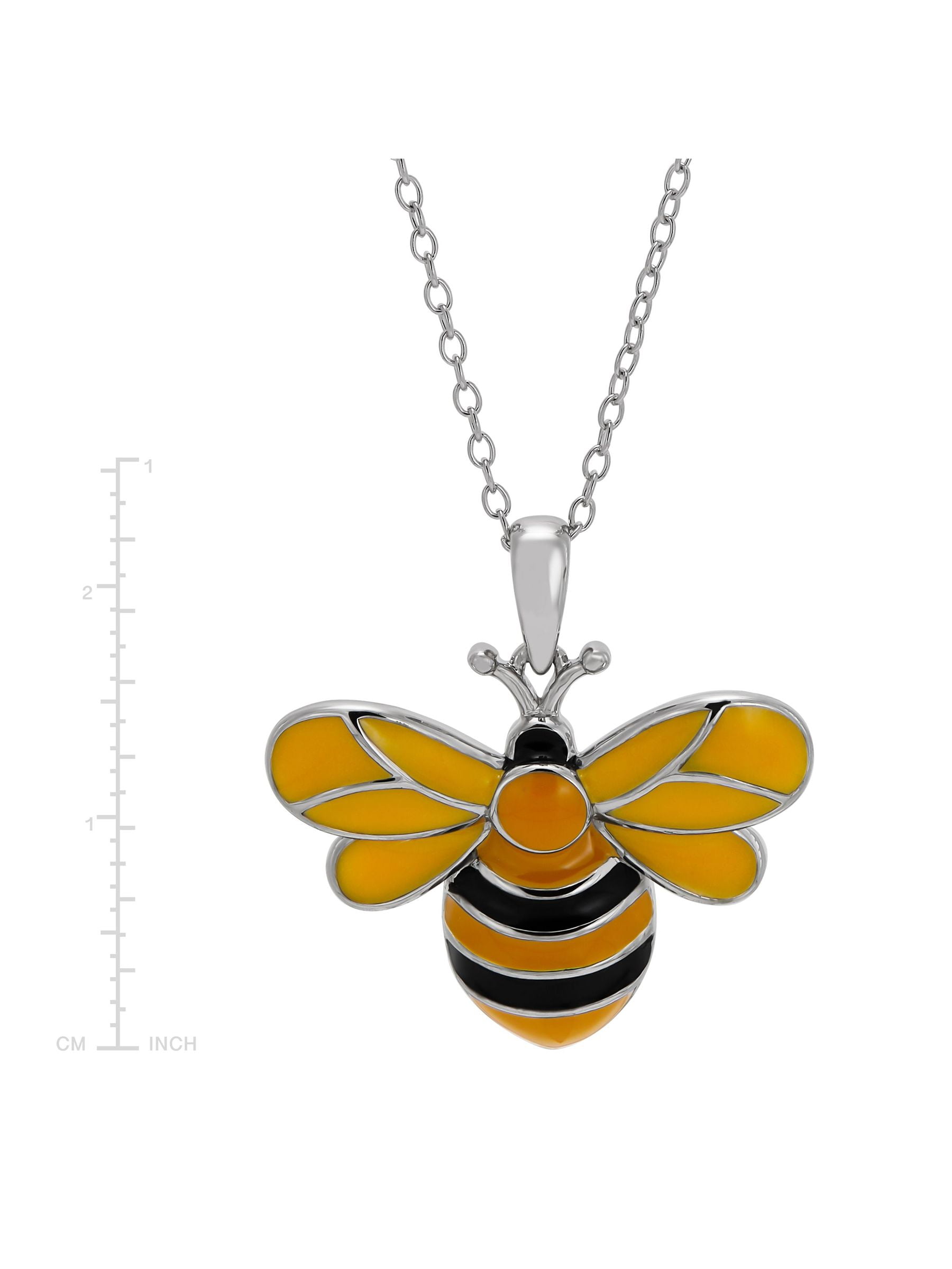 Bumble Bee Women 925 Sterling Silver Pendant FREE GIFT BOX