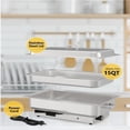 thumbnail image 3 of Qinaqin 9QT Electric Chafing cm de Profundidadishes Set Stainless Steel Chafers y Buffet Anchoarmers con 1 Full-Size Pan 2 Alturaalf-Size Pans, 3 of 7