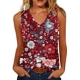thumbnail image 4 of Tank Top for Women V Neck Loose Fit Sleeveless Summer Tops Business Casual Outfits Dressy Blouses Shirts, 4 of 5