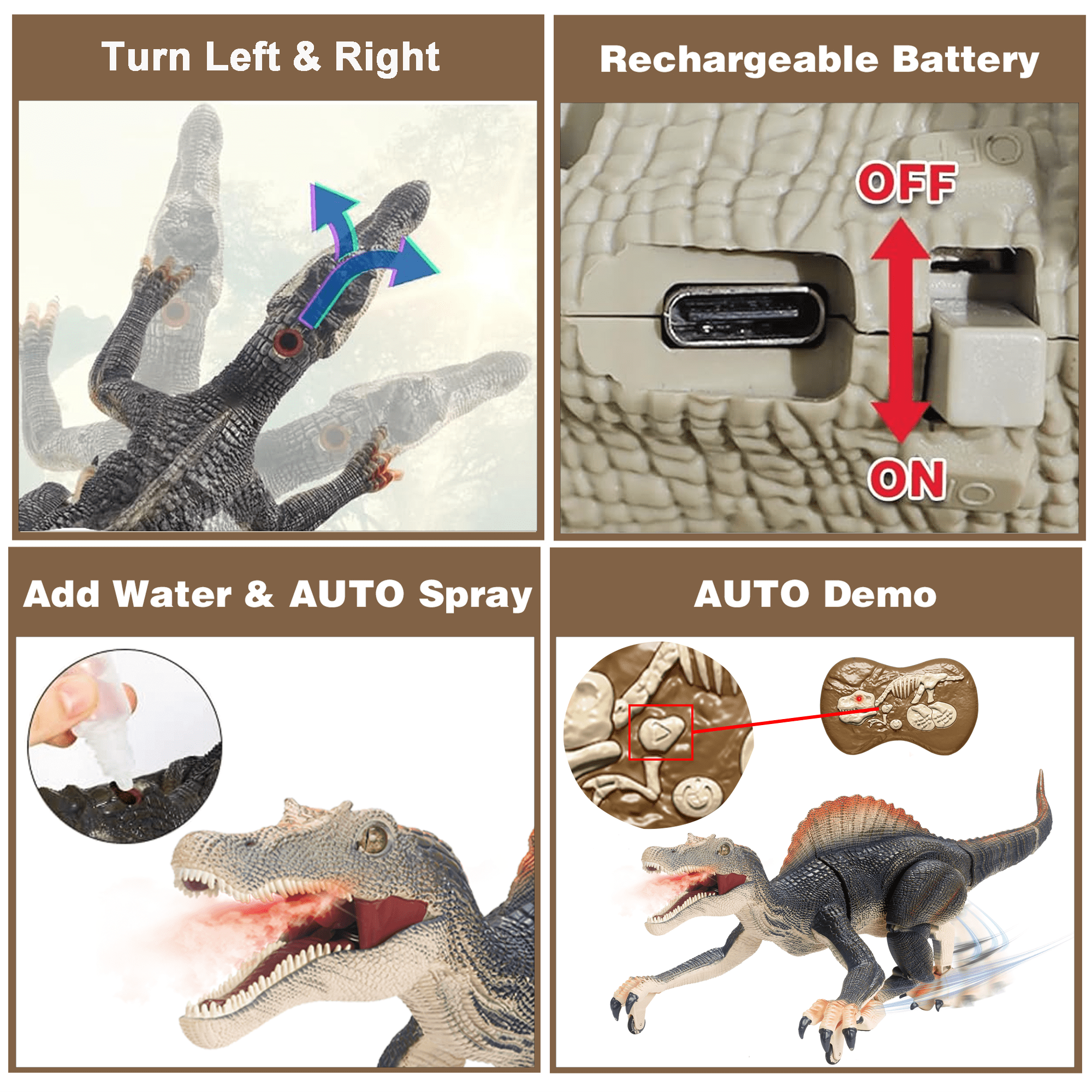 Richgv Remote Control Dinosaur Toys for Boys 6-12, Big Dinosaur