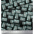 thumbnail image 3 of Soimoi Black Silk Fabric Camera & Dots Printed Craft Fabric by the Yard 42 Inch Wide, 3 of 3