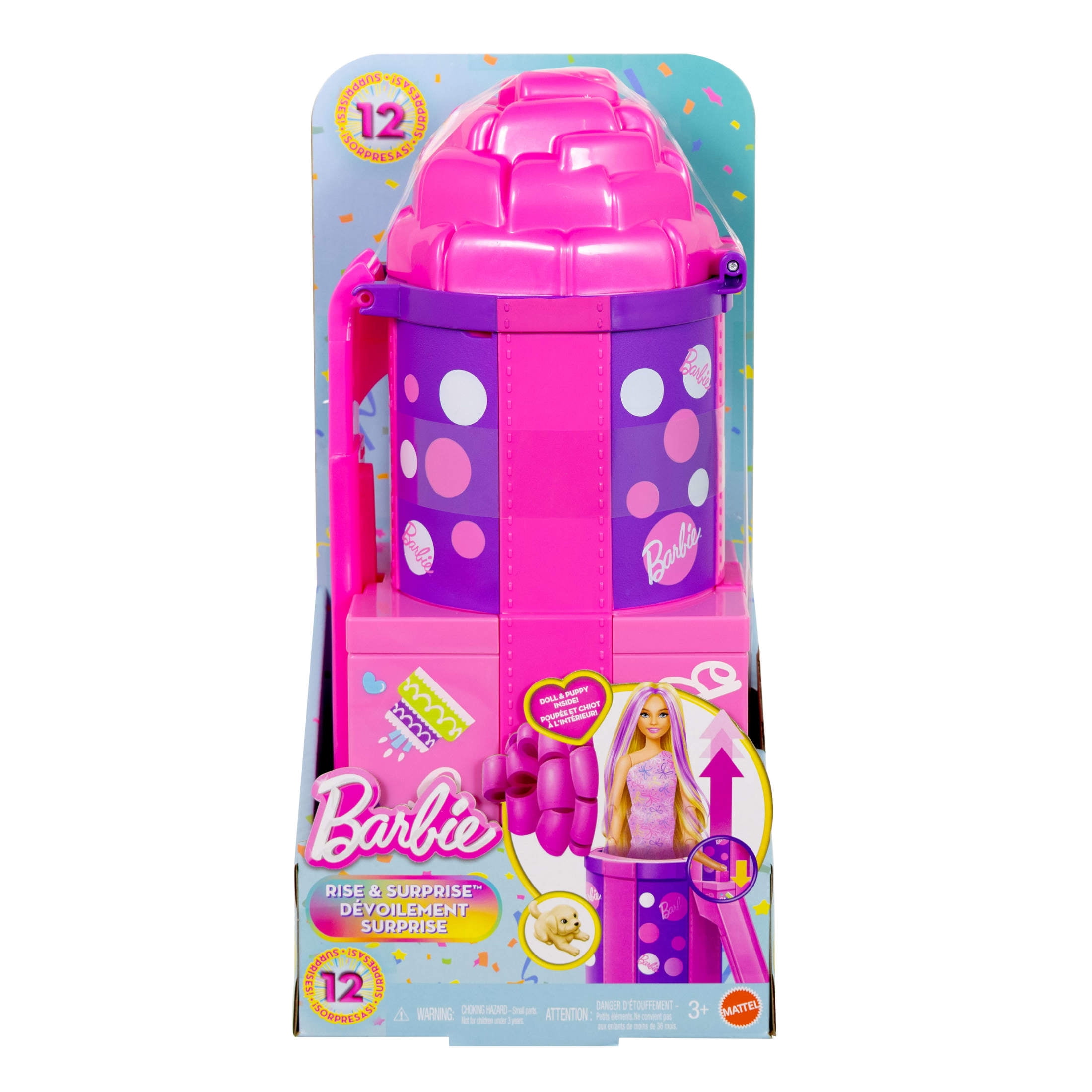 Barbie Rise & Surprise Pet Birthday Series Doll & Accessories with Slide & Surprises