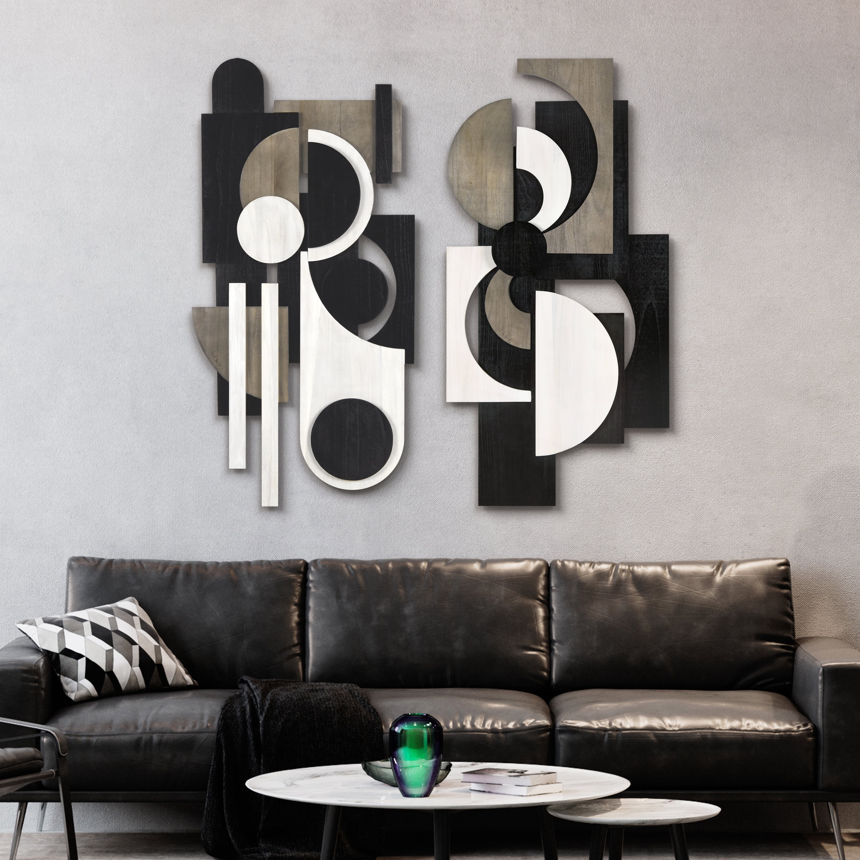 "Luminous Whisper & Dusk" Hand Made & Hand Finished Dimensional Solid Wood Abstracts