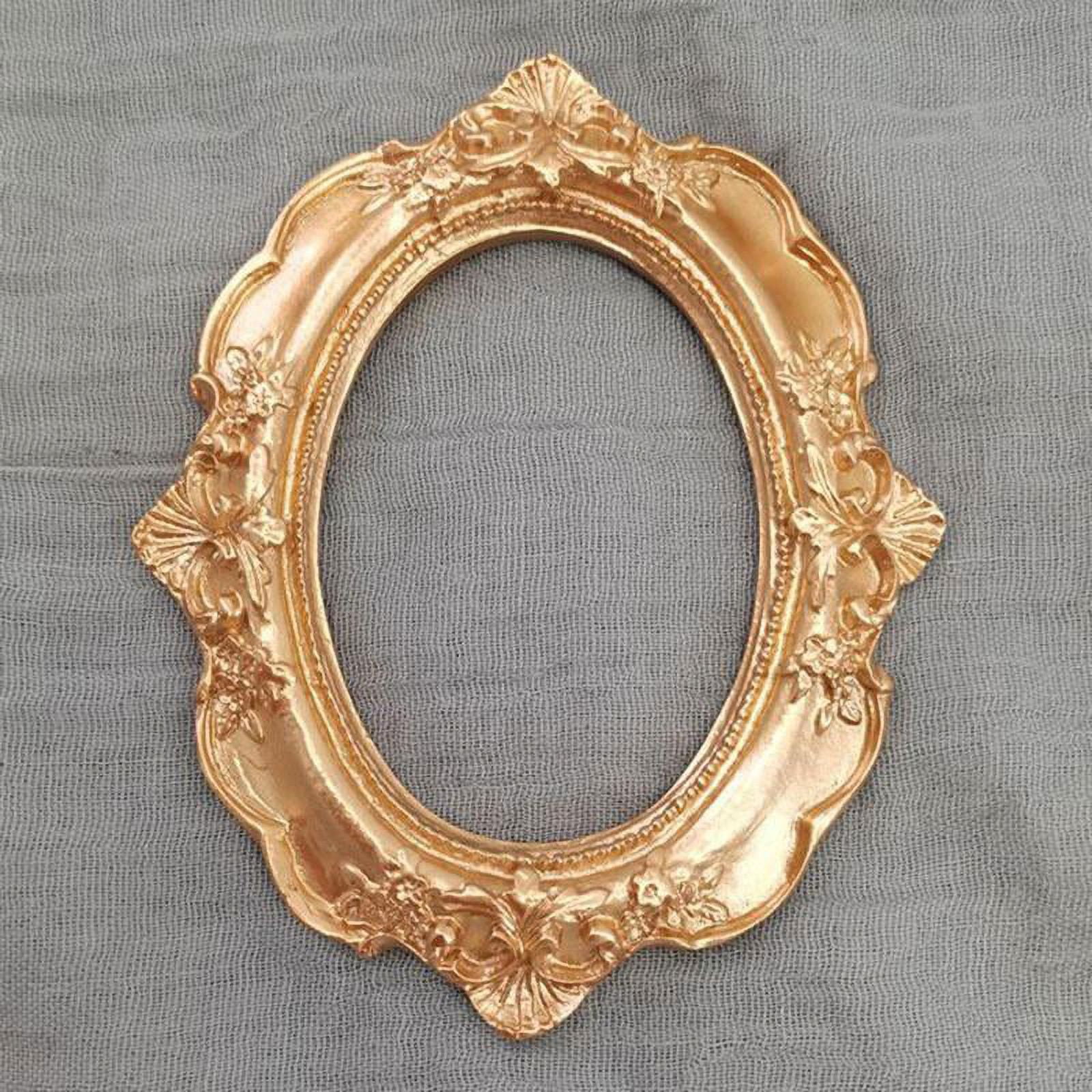 Ornate Textured Hand-Crafted Resin Picture Frame Tabletop Display Decorative Photo Frame Home Decor - Oval