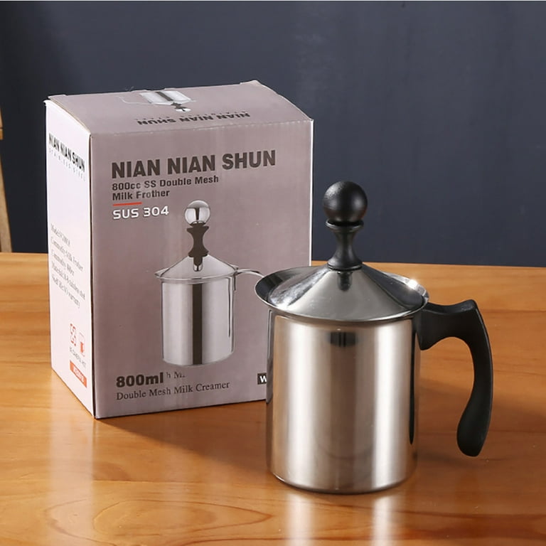 400/800ml Coffee Mixer Stainless Steel Manual Milk Frother Steel