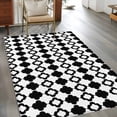 thumbnail image 2 of Bohemia Area Rugs 2.7'x5', Washable Small Throw Rugs for Kitchen Bedroom, Retro Abstract Geometric Pattern Boho Black Indoor Outdoor Rug Non-Slip Low Pile Carpet Runner Reversible Floor Mats, 2 of 8