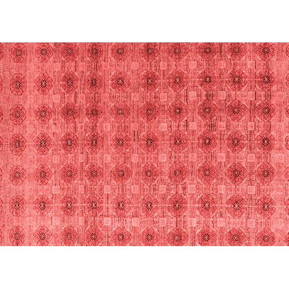 Ahgly Company Indoor Rectangle Abstract Red Modern Area Rugs, 6' x 9'