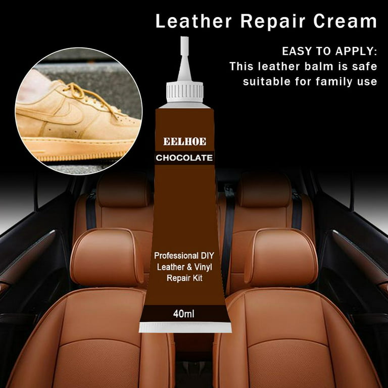 EUBUY DIY Leather Repair Kit for Car Seats Sofa Furniture Liquid Scratch  Filler Formula Repairs Couch Tears Burn Holes 