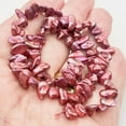 thumbnail image 2 of Coppery Warm Raspberry Keishi Pearl Strand | 65 to 75 Beads |, 2 of 9
