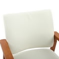 thumbnail image 5 of Beige Mid-Century Fabric Upholstered Arm Chair, Dining chair, Set of 2, 5 of 9