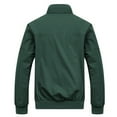 thumbnail image 2 of SWSMCLT Men's Windproof Jacket Light Full Zip Casual Lightweight Windbreakers Softshell with Pockets Long Sleeve Plaid Lining Shell Wind Resistant Rain Green X-Large, 2 of 2