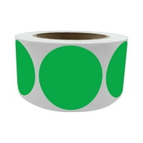 Royal Green Circle Sticker Roll 2 inch Color Code Labels in Green (50mm) - 600 Pack