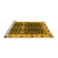 thumbnail image 2 of Ahgly Company Machine Washable Indoor Round Geometric Yellow Traditional Area Rugs, 8' Round, 2 of 4