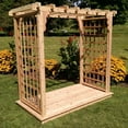thumbnail image 1 of A &amp; L Furniture Lexington 7.5 ft. High Cedar Arbor with Deck, 1 of 3