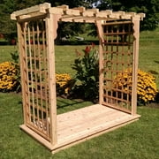 A & L Furniture Lexington 7.5 ft. High Cedar Arbor with Deck