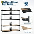 thumbnail image 4 of Garvee Garage Storage Shelves 5 Tiers, Heavy Duty Storage Shelving Racks with 3000 Lbs Capacity, 60" L x 24" W x 72" H Metal Adjustable Shelving Unit for Kitchen Pantry Basement Bathroom Laundry, 4 of 9