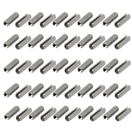 

Uxcell M4x14mm 304 Stainless Steel Split Spring Dowel Tension Roll Pin 50pcs